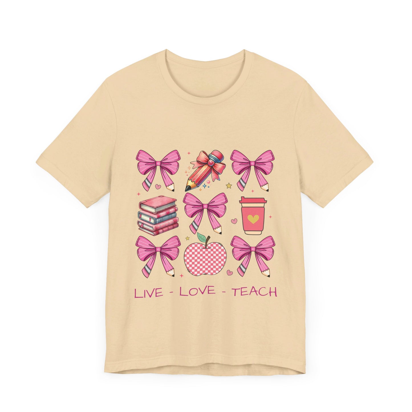 Live Love Teach Croque Jersey Short Sleeve Tee