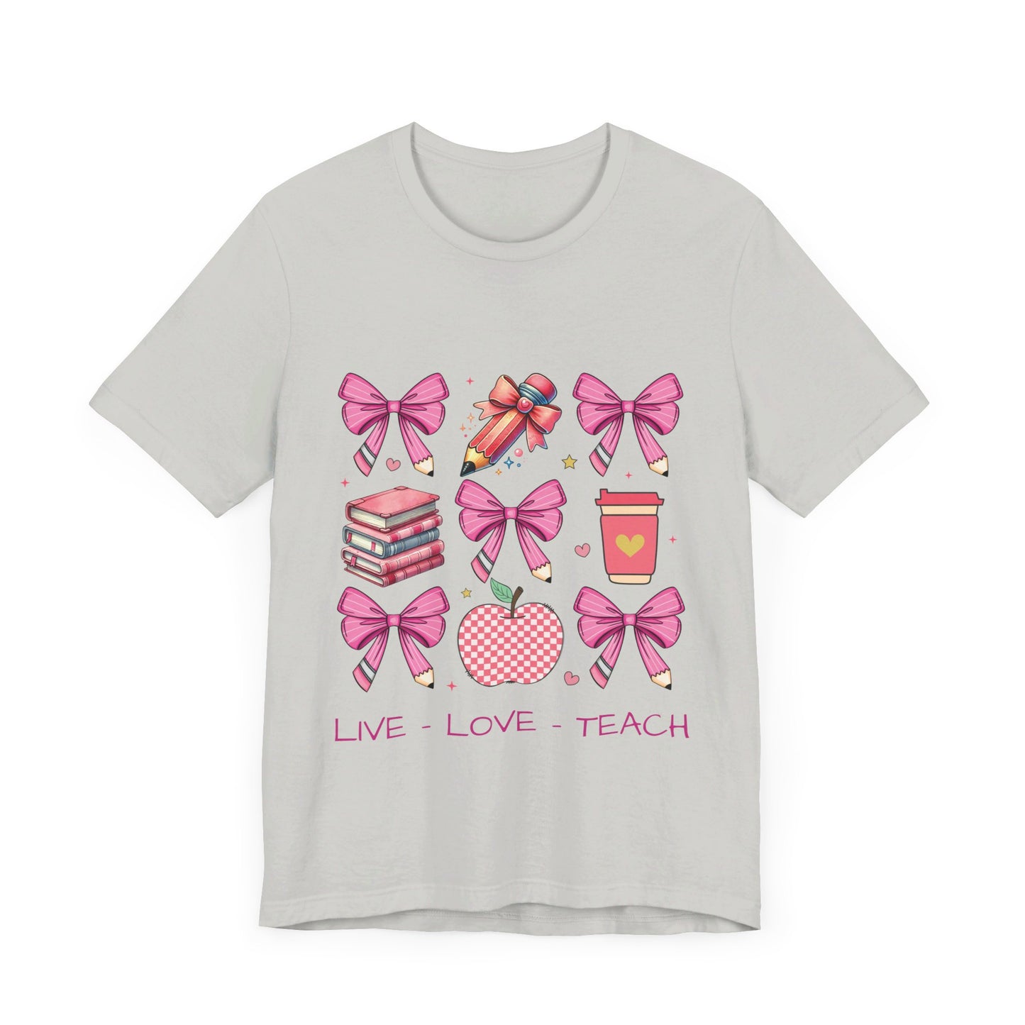 Live Love Teach Croque Jersey Short Sleeve Tee