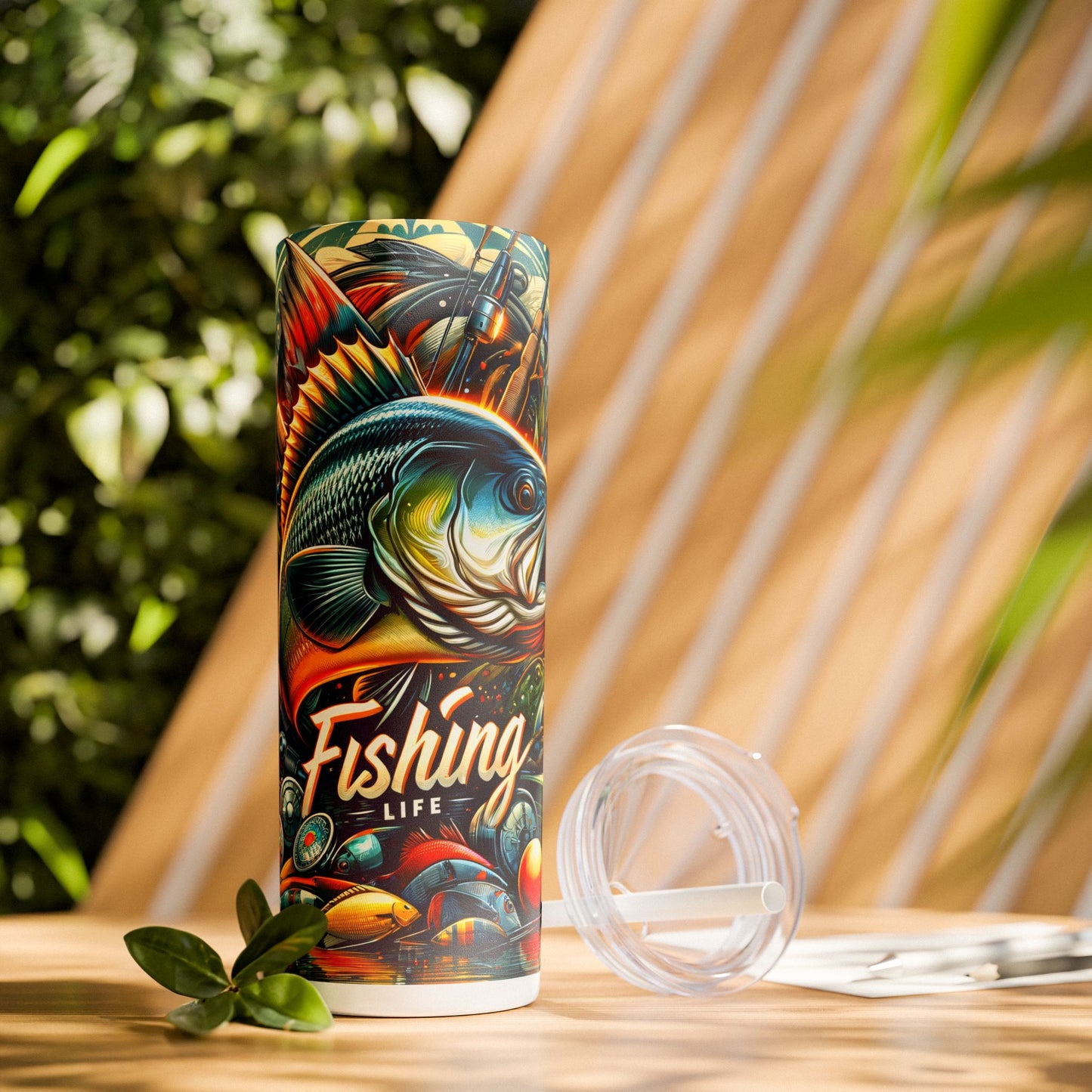 Fishing Life Skinny Tumbler