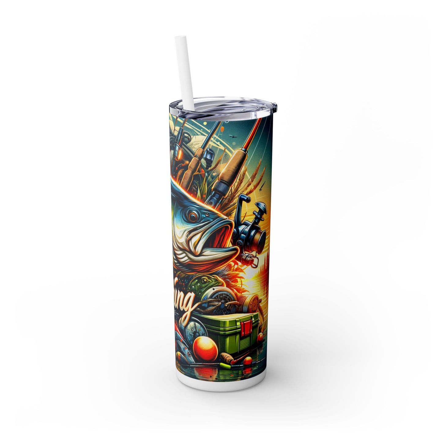 Fishing Life Skinny Tumbler