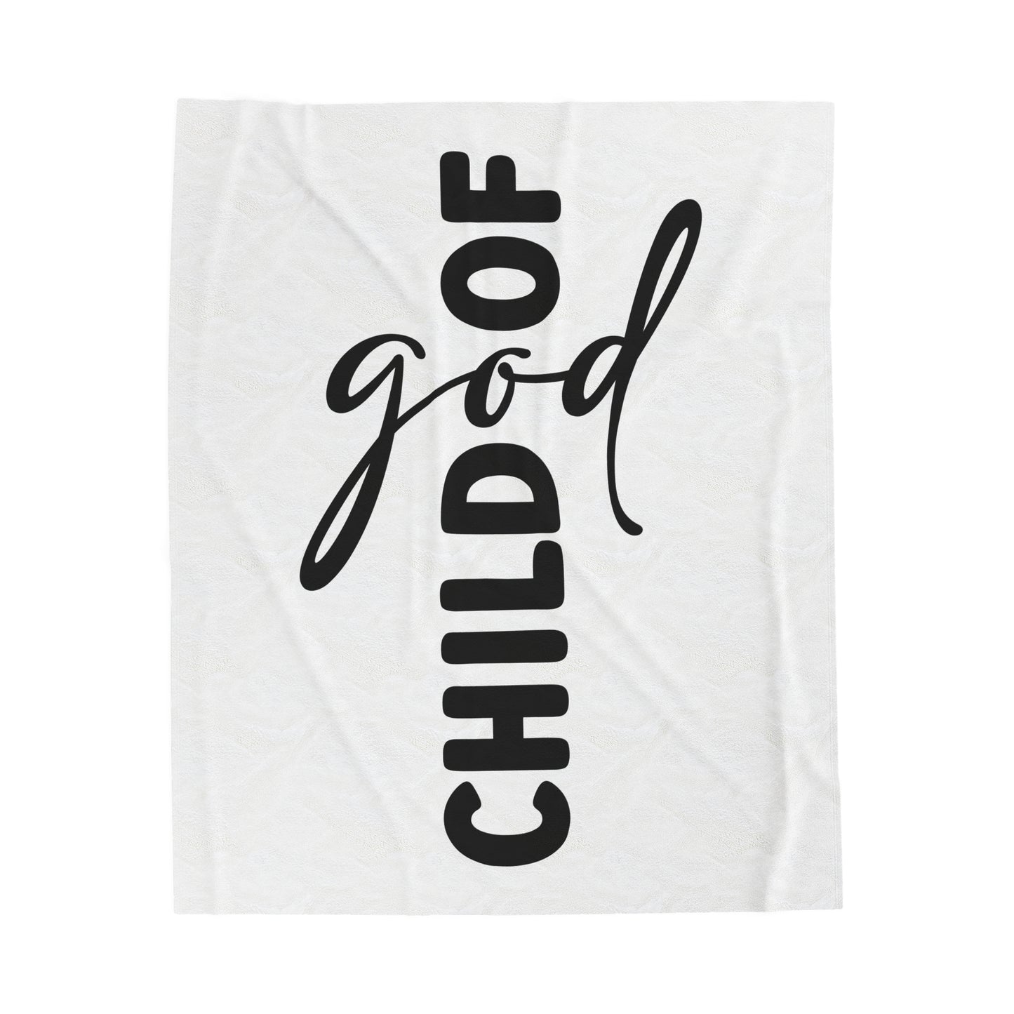 Child of God Velveteen Blanket - Religious Throw, Christian Home Decor, Cozy Bedding, Inspirational Gift, Baptism Present