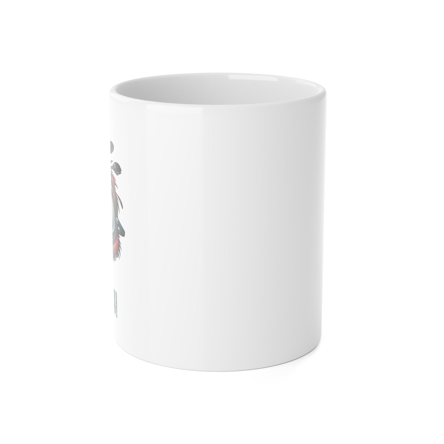 Cluck It! White Ceramic Mug, 11oz