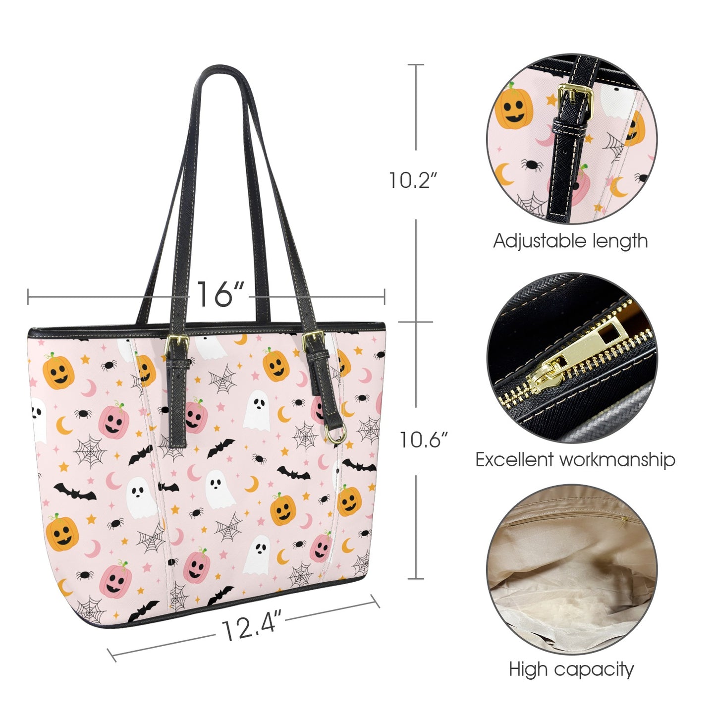 PUMPKINS, GHOSTS, AND BATS OH MY!  TOTE BAG